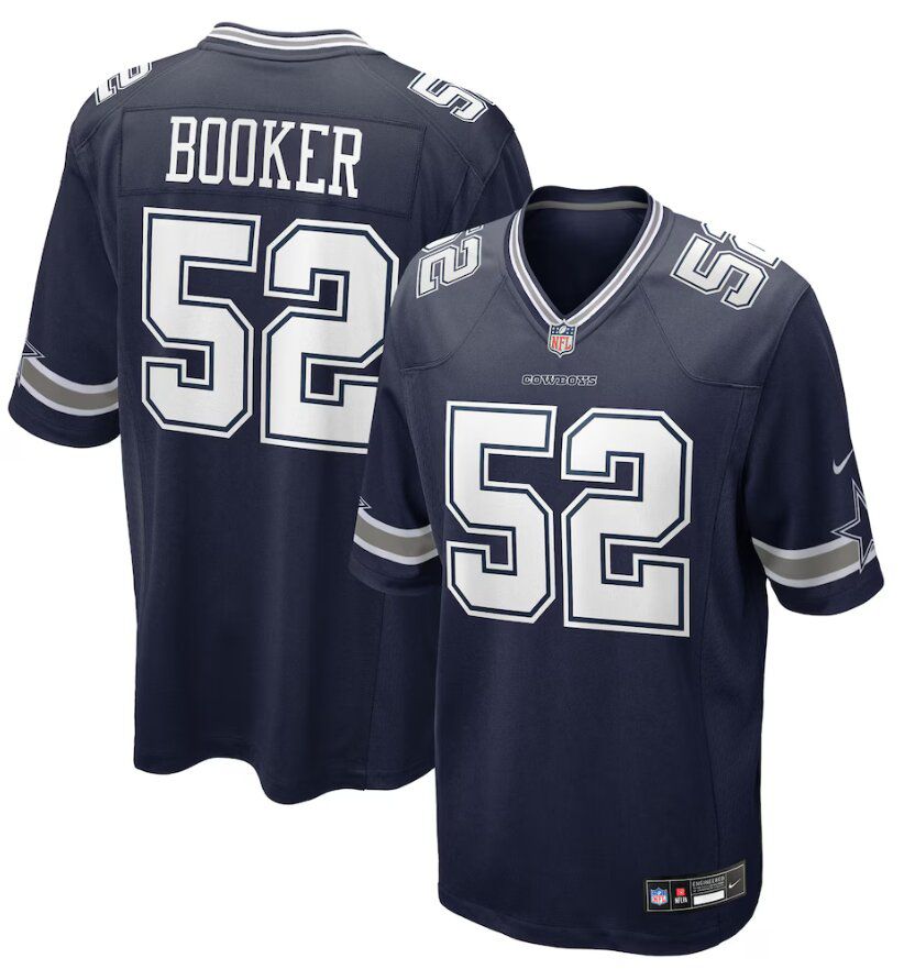 Men Dallas Cowboys #52 Tyler Booker Nike 2025 NFL Draft First Round Pick blue Game Jersey